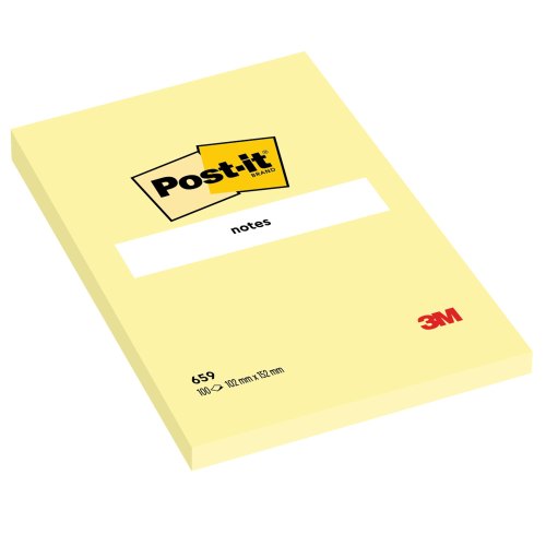 BLOCCO 100fg Post-itÂ® Giallo Canary 102x152mm 659
